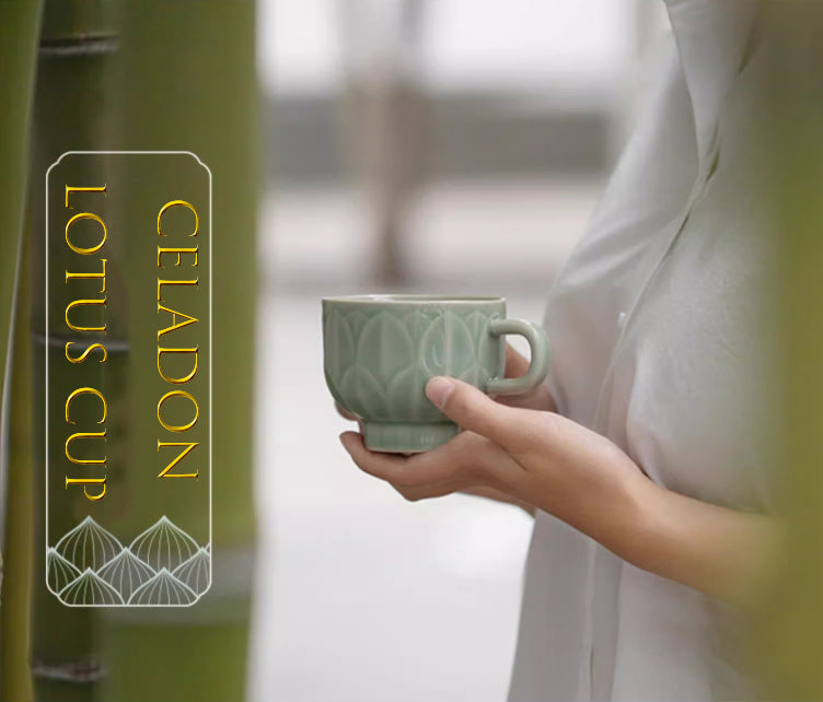 Celadon Lotus Cup - Oriental Treasures