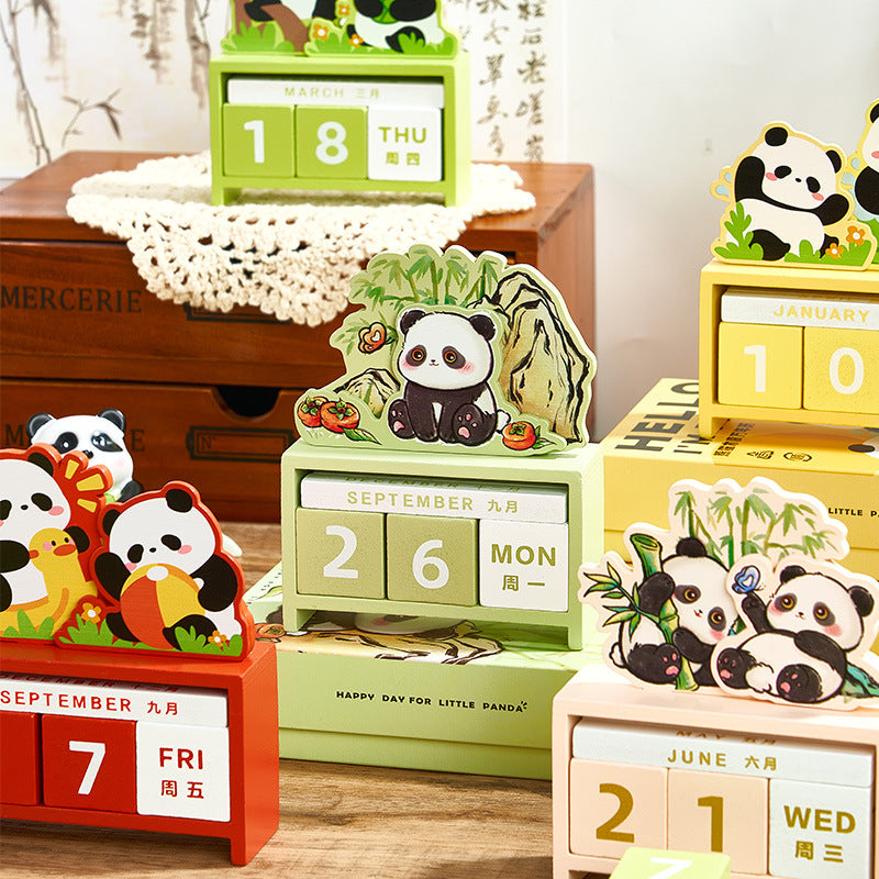 Chinese-Style Building Block Perpetual Calendar Desk Ornament - Oriental Treasures