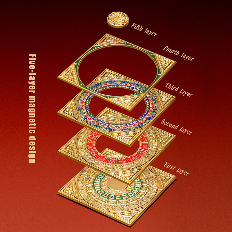 Wanchun Pavilion Multi-Layered Magnetic Caisson Fridge Magnet - Oriental Treasures