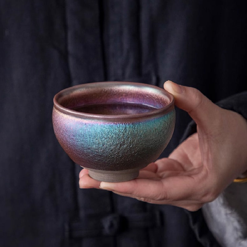 Auspicious Ruyi Colorful Teacups – A Harmonious Pair