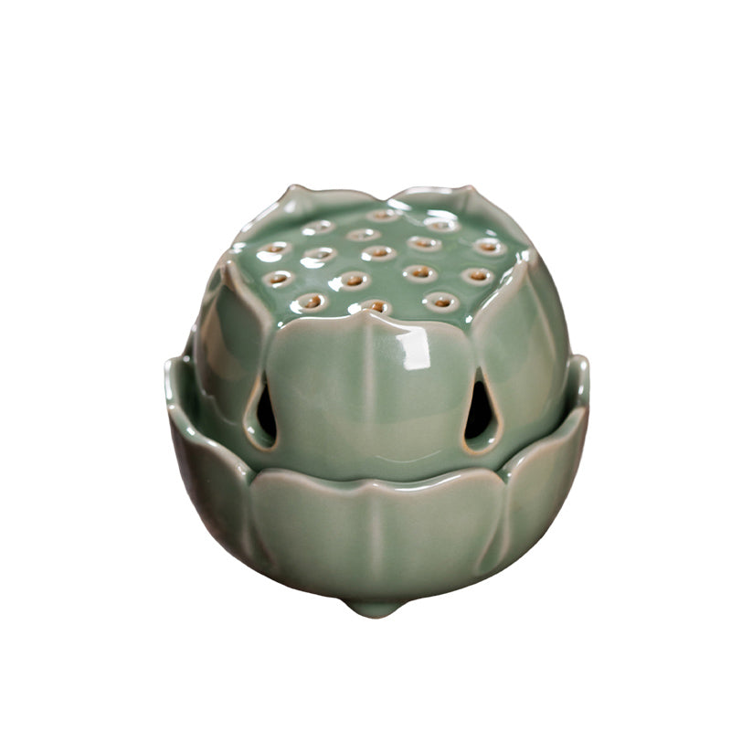Longquan Celadon Zen Incense Burner - Oriental Treasures