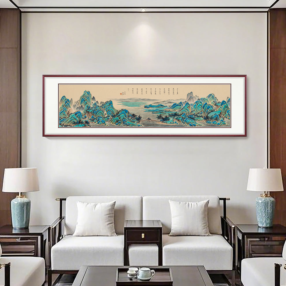 "A Thousand Miles of Rivers and Mountains" Hanging Scroll - Oriental Treasures