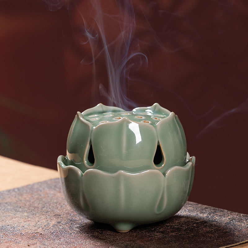 Longquan Celadon Zen Incense Burner - Oriental Treasures