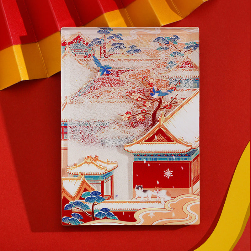 Purple Forbidden Snow Quicksand Refrigerator Magnet - Oriental Treasures
