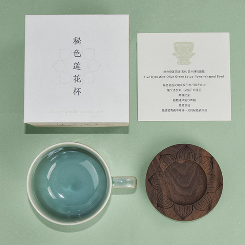 Celadon Lotus Cup - Oriental Treasures