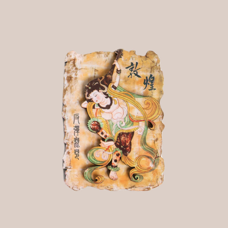 Dunhuang Mural Series Wooden Refrigerator Magnet