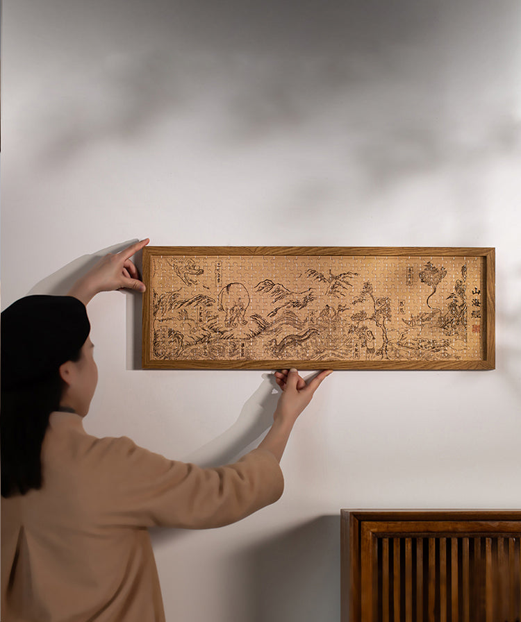 Shan Hai Jing Framed Puzzle Wall Art - Oriental Treasures