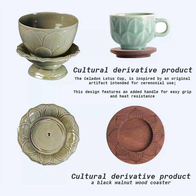 Celadon Lotus Cup - Oriental Treasures