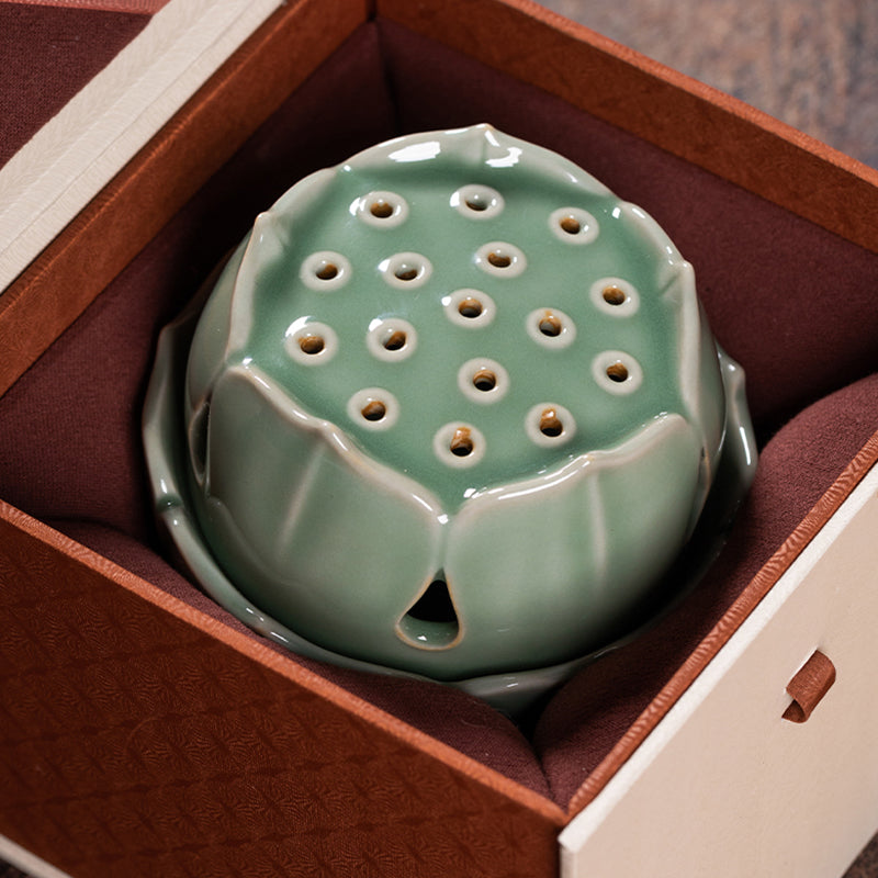 Longquan Celadon Zen Incense Burner - Oriental Treasures