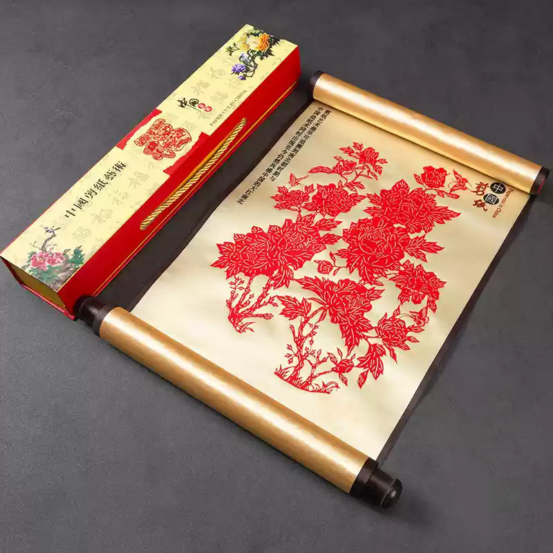 Silk-textured Paper-Cut Decorative Artwork