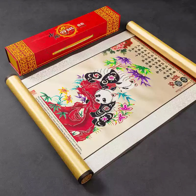 Silk-textured Paper-Cut Decorative Artwork