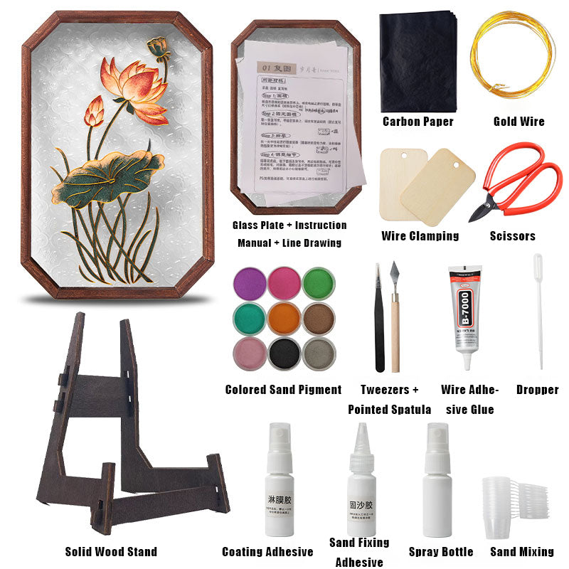 Cloisonné Enamel DIY Craft Kit – Intangible Cultural Heritage Art Material Pack with Tools & Guide