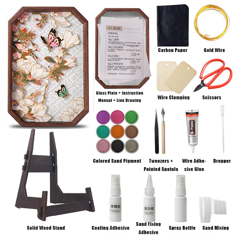 Cloisonné Enamel DIY Craft Kit – Intangible Cultural Heritage Art Material Pack with Tools & Guide