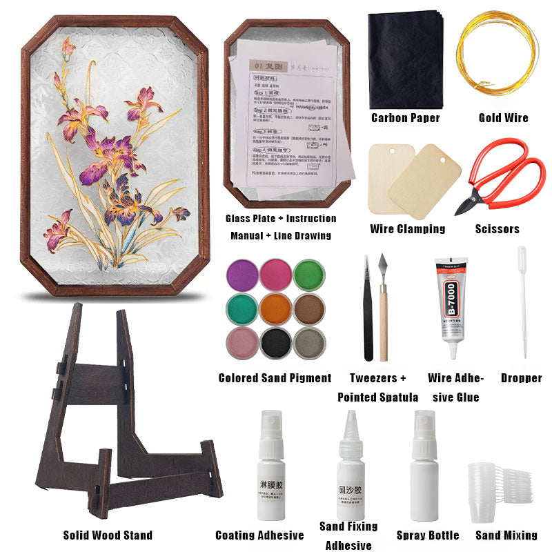 Cloisonné Enamel DIY Craft Kit – Intangible Cultural Heritage Art Material Pack with Tools & Guide