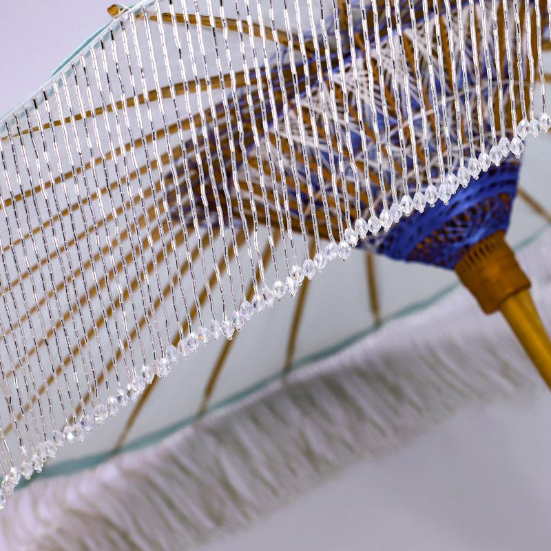 Handmade Chinese Oil Paper Umbrella with Tassel Fringe – Traditional Heritage Parasol