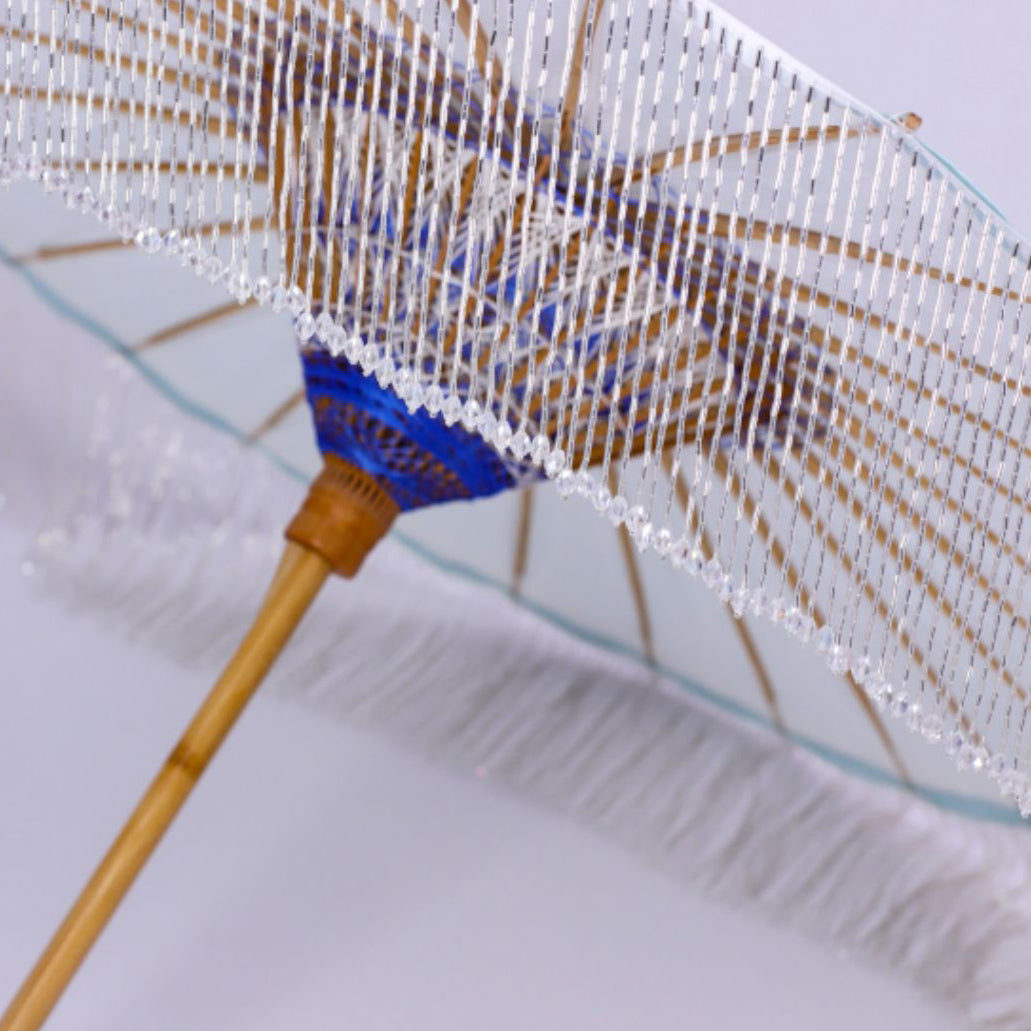 Handmade Chinese Oil Paper Umbrella with Tassel Fringe – Traditional Heritage Parasol
