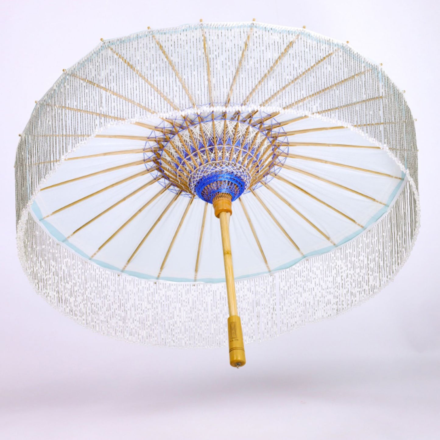 Handmade Chinese Oil Paper Umbrella with Tassel Fringe – Traditional Heritage Parasol