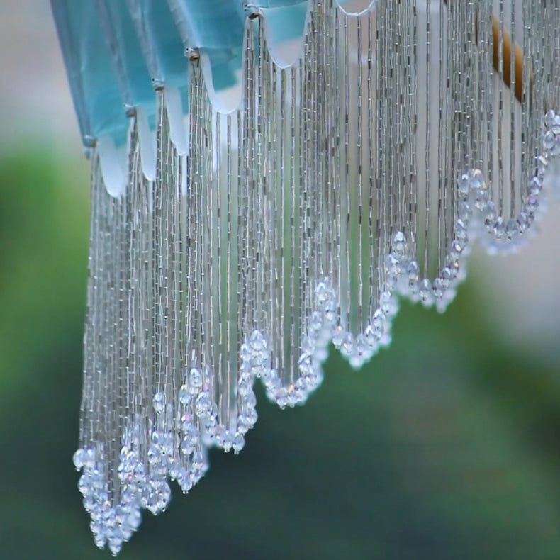 Handmade Chinese Oil Paper Umbrella with Tassel Fringe – Traditional Heritage Parasol