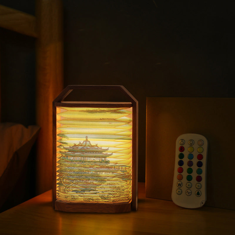 Origami Accordion Lamp - Unique Shape-Shifting Light Sculpture for Any Space