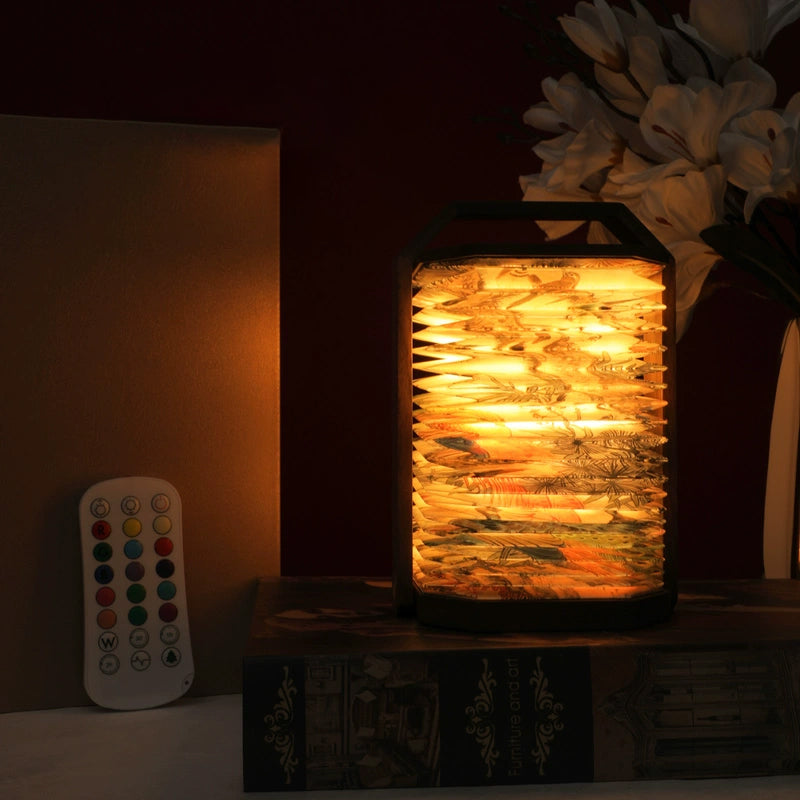 Origami Accordion Lamp - Unique Shape-Shifting Light Sculpture for Any Space