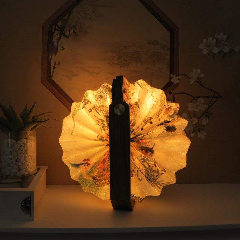 Origami Accordion Lamp - Unique Shape-Shifting Light Sculpture for Any Space