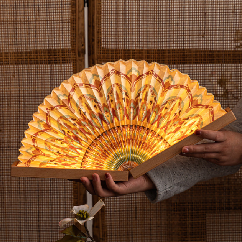 Dunhuang Caisson Ceiling Fan-shaped Lamp - Oriental Treasures