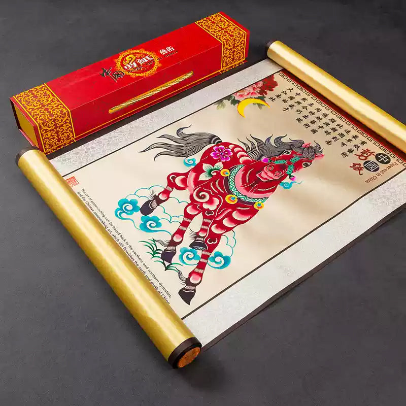 Silk-textured Paper-Cut Decorative Artwork