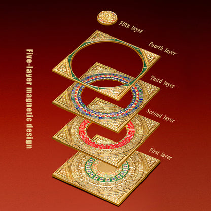 Wanchun Pavilion Multi-Layered Magnetic Caisson Fridge Magnet - Oriental Treasures