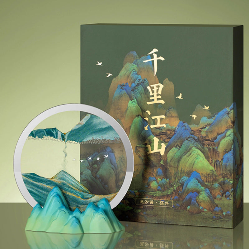 Thousand Miles of Rivers and Mountains Quicksand Painting - Decoration - Oriental Treasures