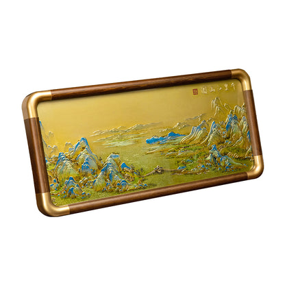 "The Great Wall" — Hand-Forged Copper Relief Sculpture - Oriental Treasures