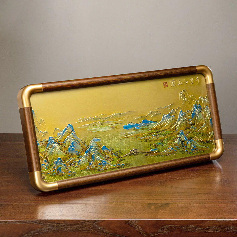 "The Great Wall" — Hand-Forged Copper Relief Sculpture - Oriental Treasures