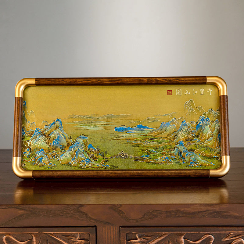 "The Great Wall" — Hand-Forged Copper Relief Sculpture - Oriental Treasures