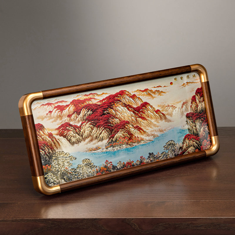 "The Great Wall" — Hand-Forged Copper Relief Sculpture - Oriental Treasures