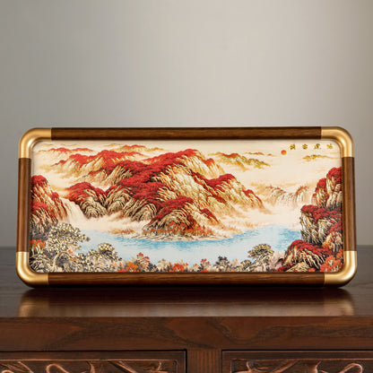 "The Great Wall" — Hand-Forged Copper Relief Sculpture - Oriental Treasures