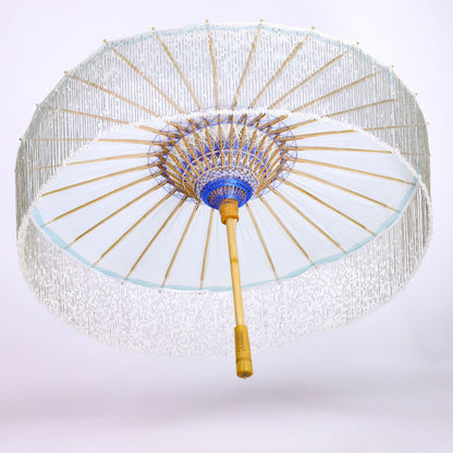 Handmade Chinese Oil Paper Umbrella with Tassel Fringe – Traditional Heritage Parasol