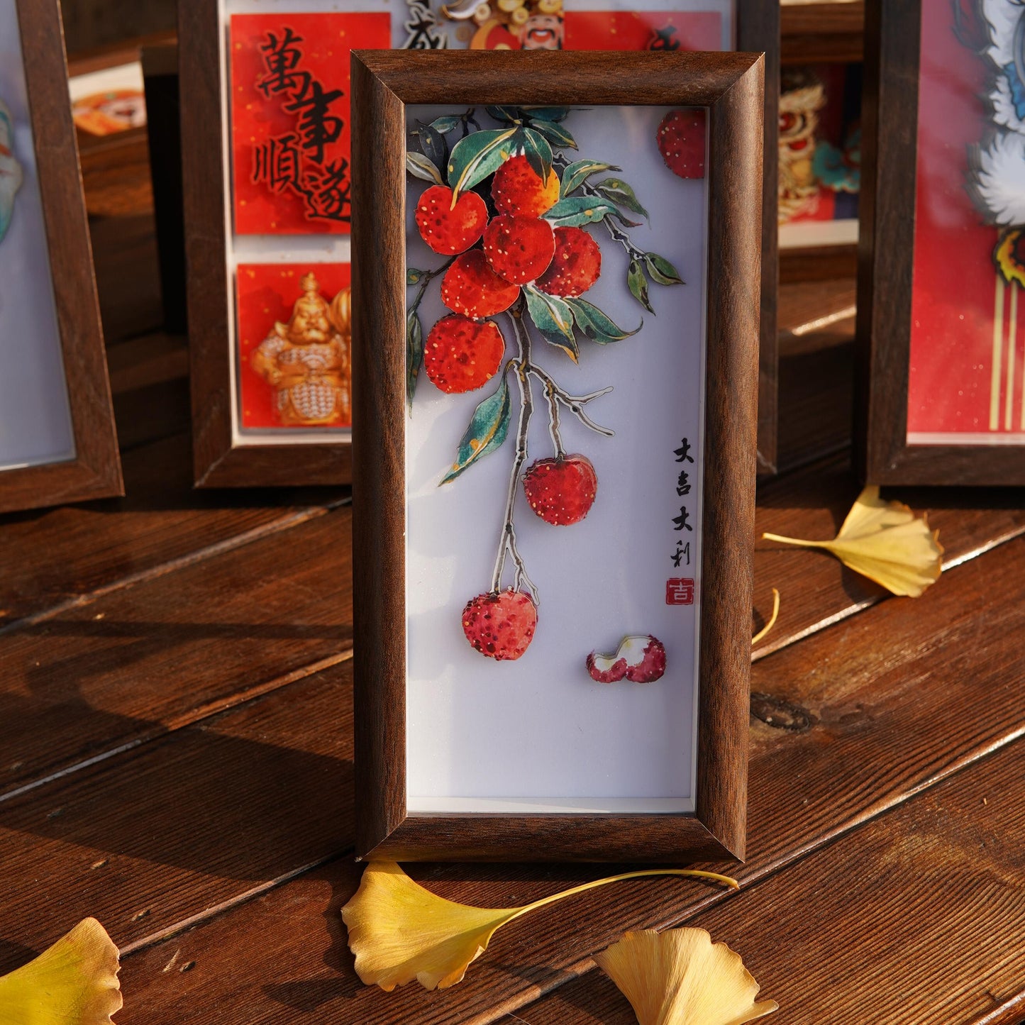 Traditional Chinese Auspicious Symbols Laser-Cut Paper Sculpture Art