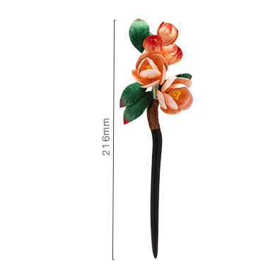 Intangible Cultural Heritage Silk Velvet Hairpin - Elegant Floral Design