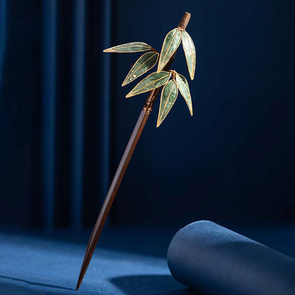 Intangible Cultural Heritage Silk Velvet Hairpin - Elegant Floral Design