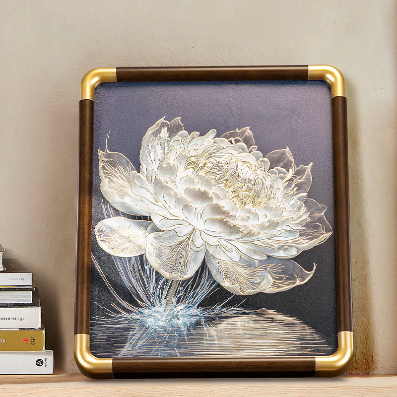 "Luminescent Water Lilies" — Hand-Forged Copper Relief Sculpture - Oriental Treasures
