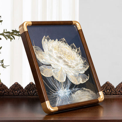 "Luminescent Water Lilies" — Hand-Forged Copper Relief Sculpture - Oriental Treasures