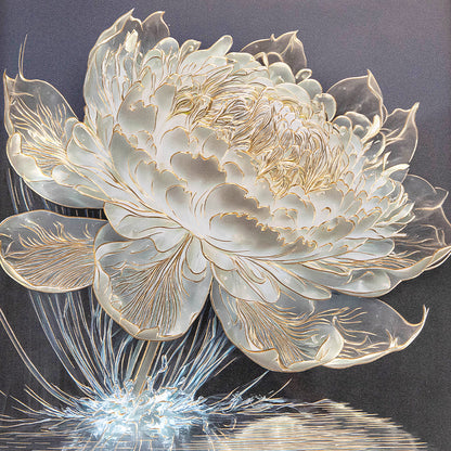 "Luminescent Water Lilies" — Hand-Forged Copper Relief Sculpture - Oriental Treasures