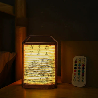 Origami Accordion Lamp - Unique Shape-Shifting Light Sculpture for Any Space