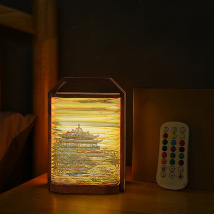 Origami Accordion Lamp - Unique Shape-Shifting Light Sculpture for Any Space