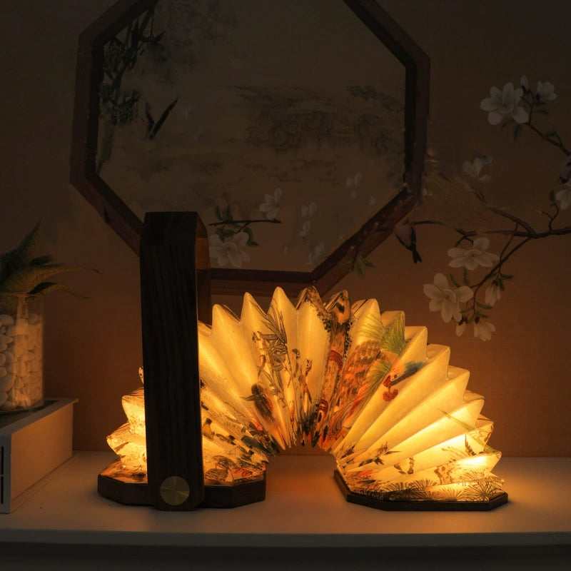 Origami Accordion Lamp - Unique Shape-Shifting Light Sculpture for Any Space