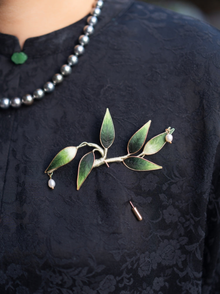 Yangzhou Silk Velvet Brooch - Intangible Cultural Heritage Flower Brooch