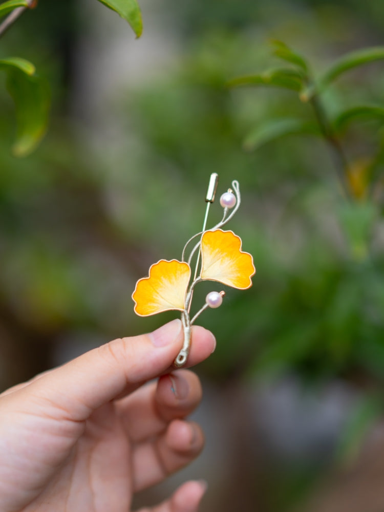 Yangzhou Silk Velvet Brooch - Intangible Cultural Heritage Flower Brooch