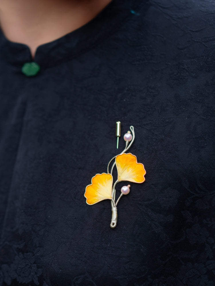 Yangzhou Silk Velvet Brooch - Intangible Cultural Heritage Flower Brooch