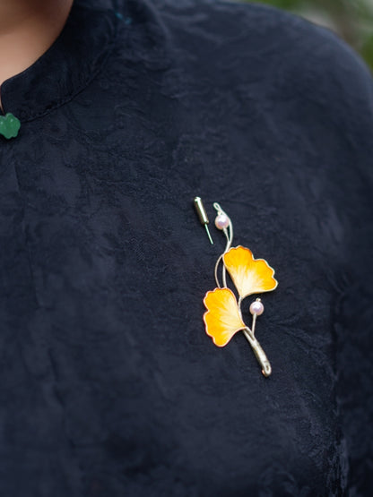 Yangzhou Silk Velvet Brooch - Intangible Cultural Heritage Flower Brooch
