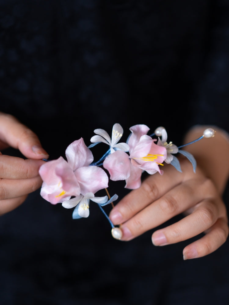 Yangzhou Silk Velvet Brooch - Intangible Cultural Heritage Flower Brooch