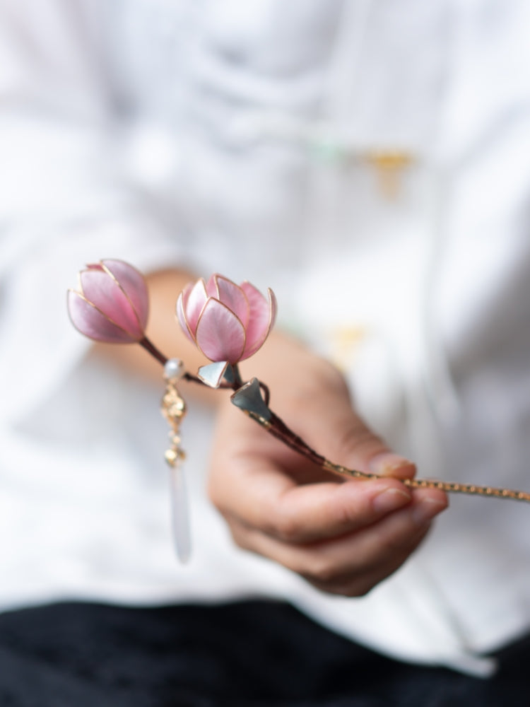 Yangzhou Silk Velvet Brooch - Intangible Cultural Heritage Flower Brooch